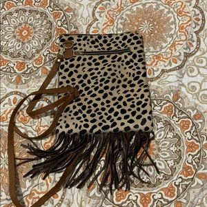 Vegan leather leopard purse